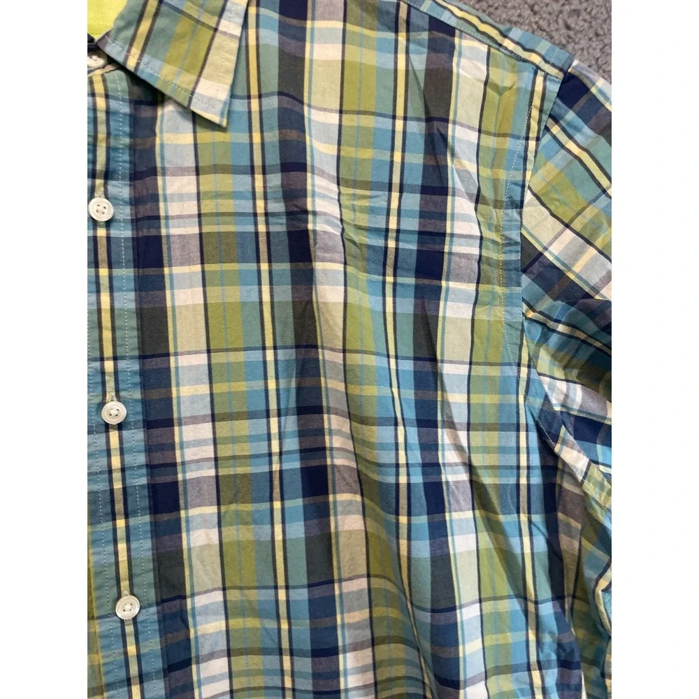 Banana Republic  Short Sleeve  Shirt Men's  Size XXL  Plaid Preppy ‎ Casual